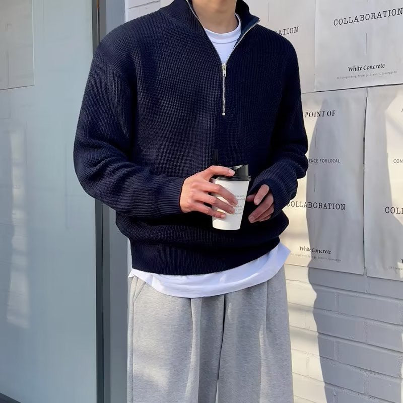 Noble Ligne ™ | Pull Demi-Zip Tricoté