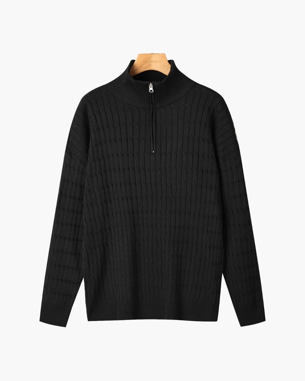 Noble Ligne ™ | Pull Demi-Zip Ondulé