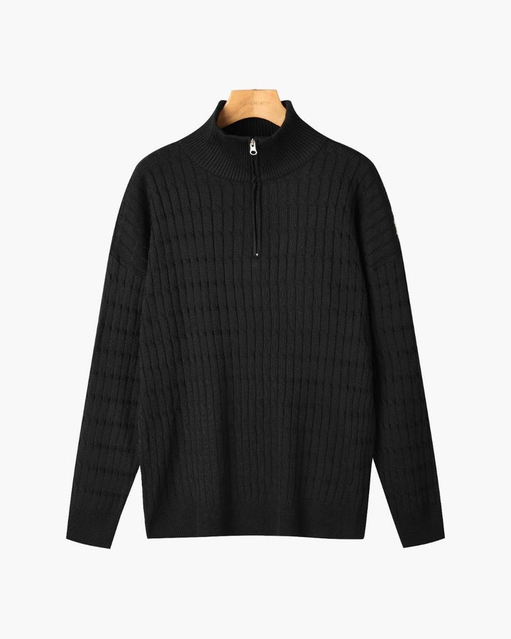Noble Ligne ™ | Pull Demi-Zip Ondulé