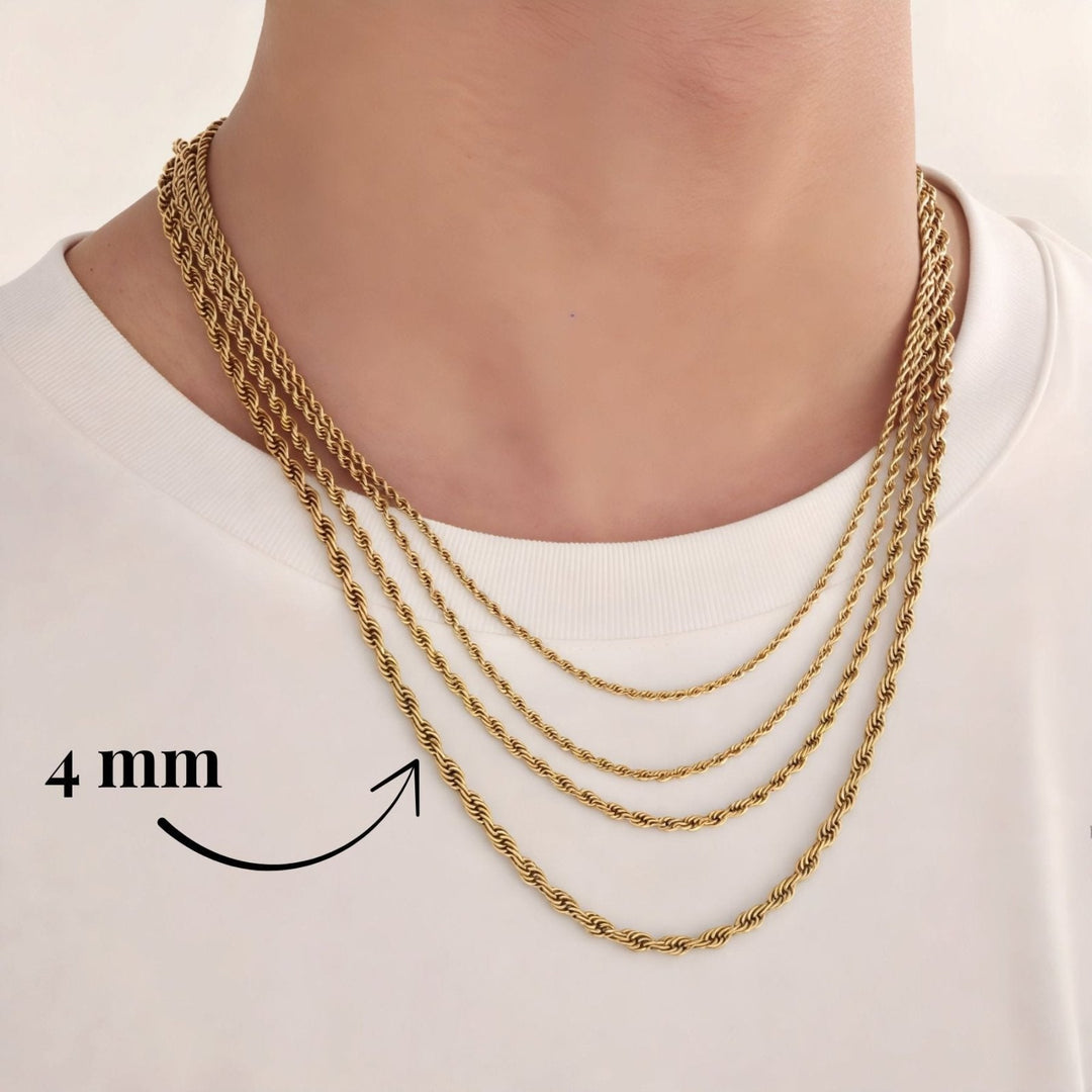 Chaine corde 4 mm en acier inoxydable