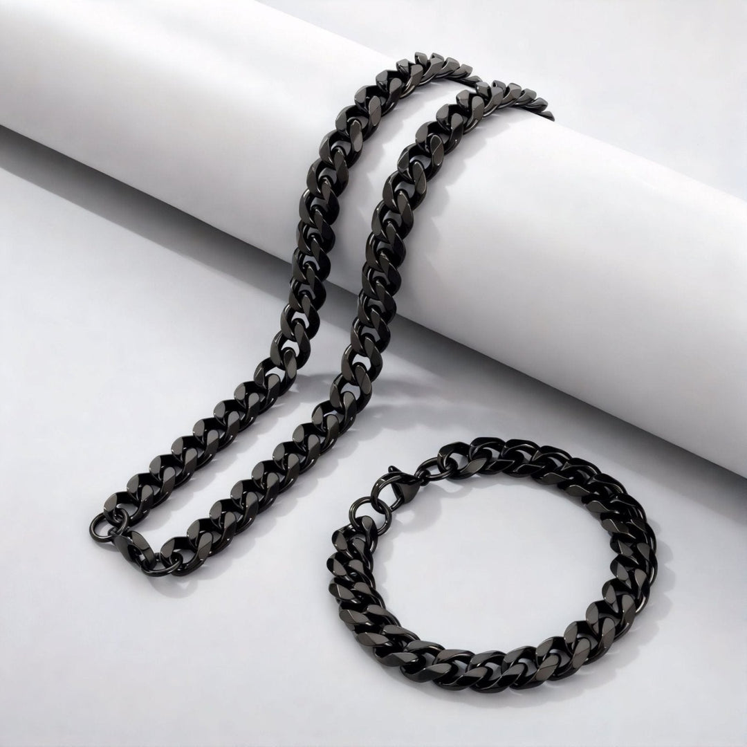 Chaine cubaine 10 mm en acier inoxydable, mailles épaisses, style streetwear pour hommes