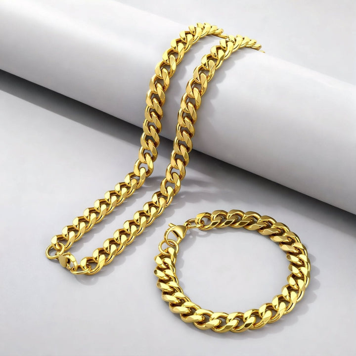 Chaine cubaine 10 mm en acier inoxydable, mailles épaisses, style streetwear pour hommes