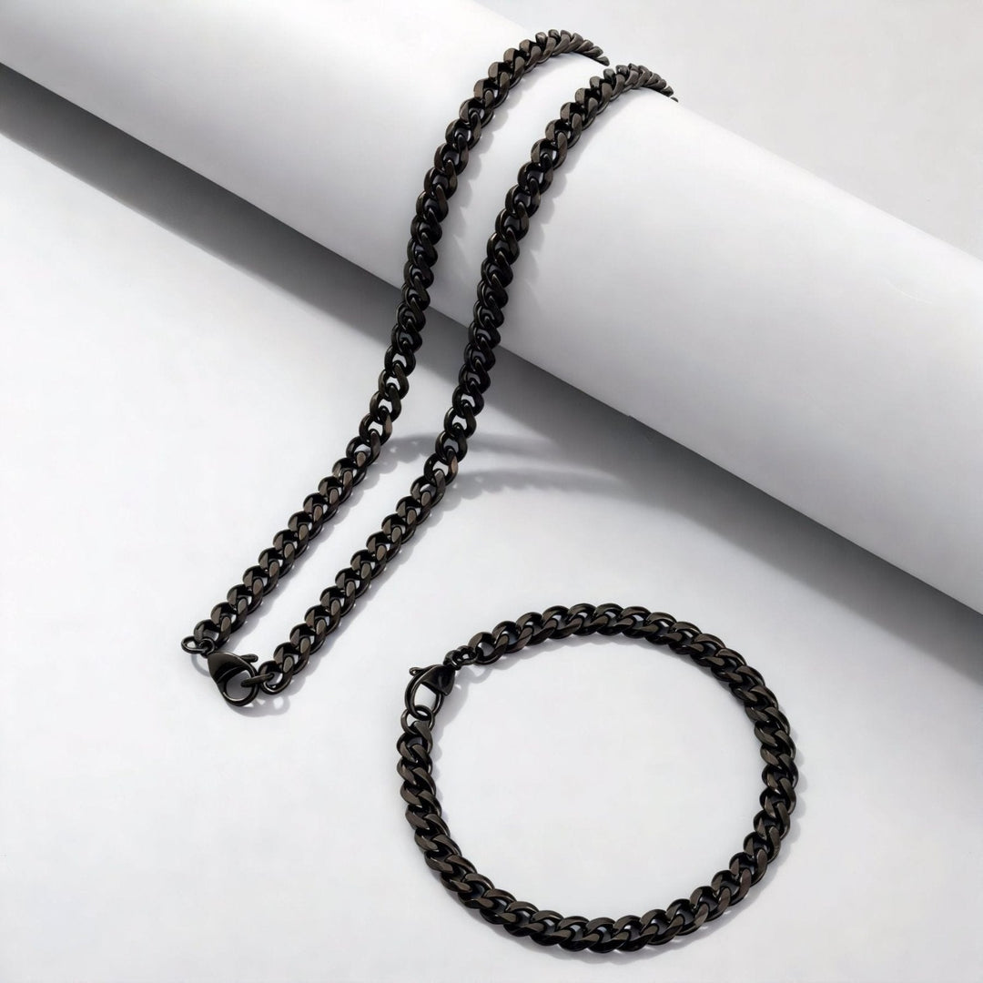 Chaine cubaine 6 mm en acier inoxydable, fermoir mousqueton, style affirmé pour hommes