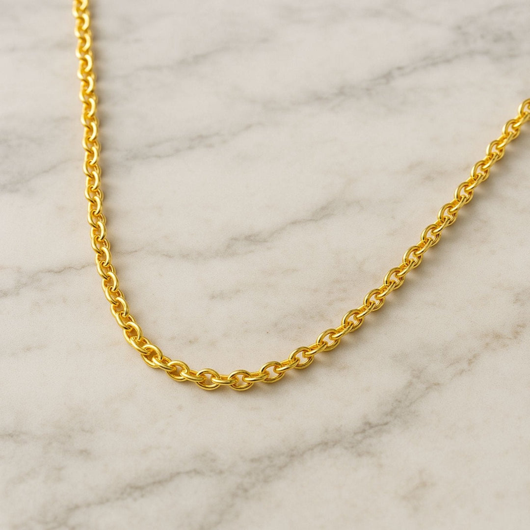 Chaîne forçat 3 mm pour homme, en acier inoxydable